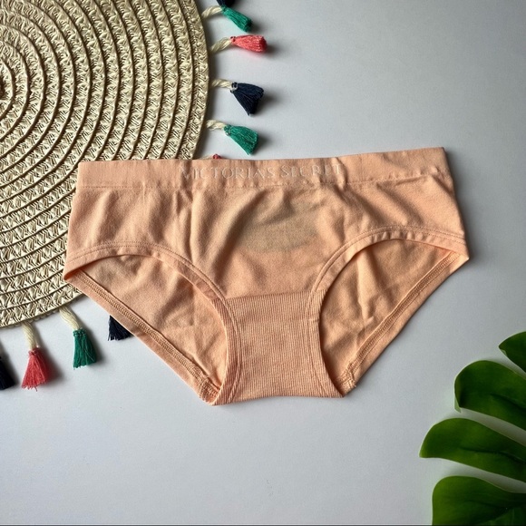 Victoria's Secret Bare Seamless Logo Hiphugger Panty Orange XS NEW - Picture 2 of 6